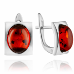 Buy silver earrings 925º women amber in Germany