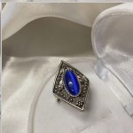 Серебряное кольцо с улекситом