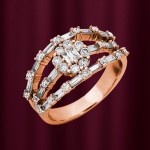 Gianni Lazzaro Jewellery rózsaszín arany gyűrű gyémánttal