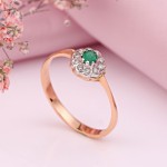 Buy a gold ring with diamonds and emeralds