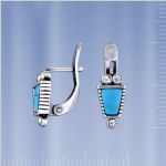 Серьги с украшениями из бирюзы