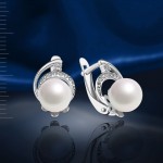 Sølv øreringe med perler