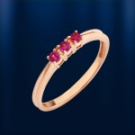 Russian gold jewelry ruby