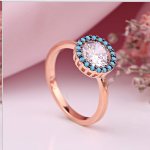 Δαχτυλίδι από επιχρυσωμένο ασήμι με Swarovski® & τιρκουάζ