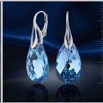 Auskari ar Swarovski® kristāliem. Sudrabs