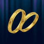 snubní prsten. Prsten ze žlutého zlata 585
