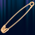 Булавка от сглаза из золота 585 пробы.