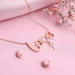 Gold necklace "Love"