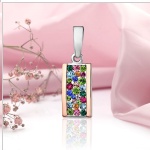 Ezüst Lacher Swarovski® & Gold -val