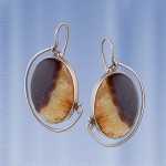 Серьги с агатом.