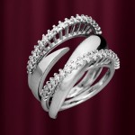 Gianni Lazzaro fehér arany gyűrű gyémánttal