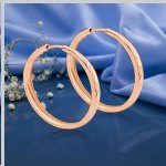 Earrings red gold 585 Congo