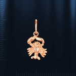 Zodiac sign "Cancer" Russian gold