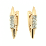 Gold earrings with diamonds