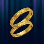 Kollase kullaga sõrmus 585. Abielusõrmus