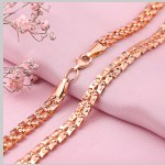 Tweekleurige gouden ketting