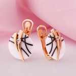 Boucles d'oreilles Sokolov Red Gold 585 avec céramique en diamant