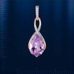 Russian gold jewelry with amethyst