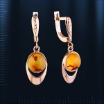 Серьги с янтарем