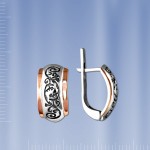 Русские серебряные и золотые серьги.
