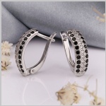 Серебряные серьги из серебра 925 пробы с фианитами SOKOLOV.