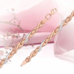 Gold Armband Damen russisches Gold 585° bicolor