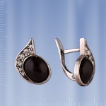Серьги с обсиданом украшения