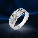 Prsten s fianites ruské stříbro