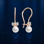 Boucles d'oreilles en or avec perles