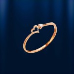 Δαχτυλίδι με φιανίτη από κόκκινο χρυσό