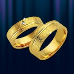anillo de bodas. Anillo de oro amarillo 585