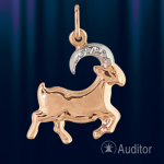 Zodiac sign "Capricorn" Russian gold