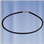 Trådhalsband gummi & guld
