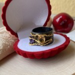 Gold-plated silver ring with citrine and amethyst
