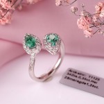 Gianni Lazzaro witgouden ring diamant en smaragd