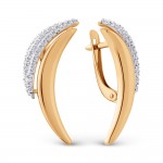 Øreringe rødguld 585 zirconia