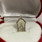 Obesek iz srebrne ikone "Sveti Nikolaj Čudodelnik"