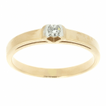 Gold ring with diamond