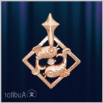 Zodiakalno znamenje "Ribi" rusko zlato