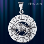 Semn zodiacal „Taur” argintiu