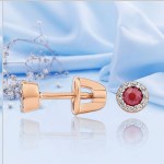 Compra arracades d'or rosa 585 diamants