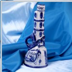 Porcelánová karafa Gzhel "puška"