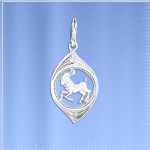 Серебряный знак зодиака «Козерог».