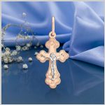 Pendentif croix orthodoxe avec crucifix