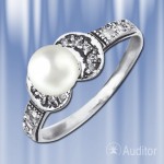 Ring Russian silver and pearl