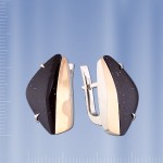 Русские серебряные и золотые серьги с авантюрином.