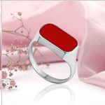 Серебряное кольцо "Страсть". коралл
