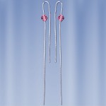 Earrings made of silver with zirconia