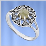 Silver ring & nephrite