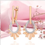 Goldohrringe Russisches Gold 585 bicolor